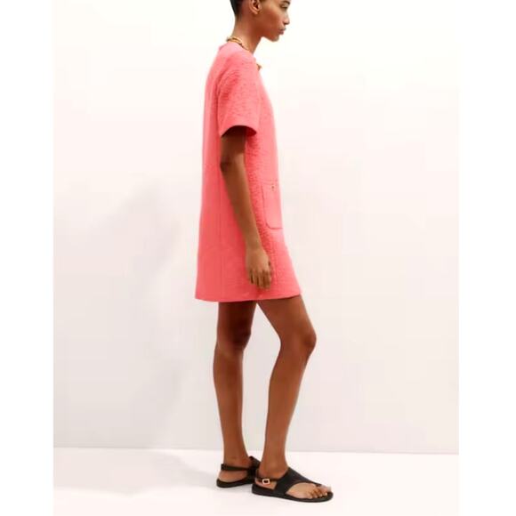 Me+Em Women's Camellia Pink Textured Shift Dress Size 12 - Picture 11 of 11